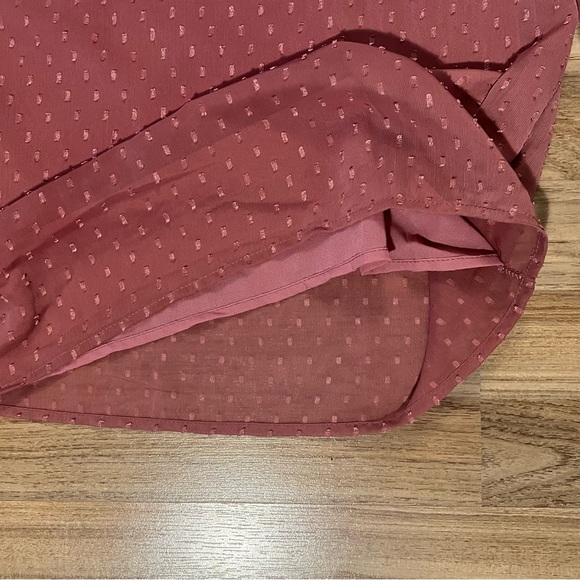 Lace Accent Blouse - Dusty Rose - size L - Picture 3 of 9